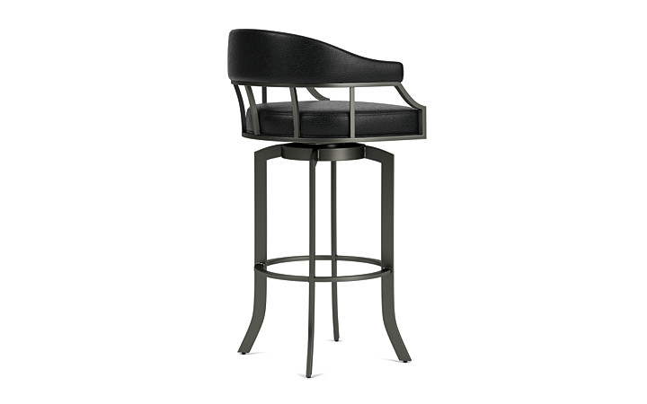 Edy Barstool in Mineral Black Swivel Barstools Dining Room